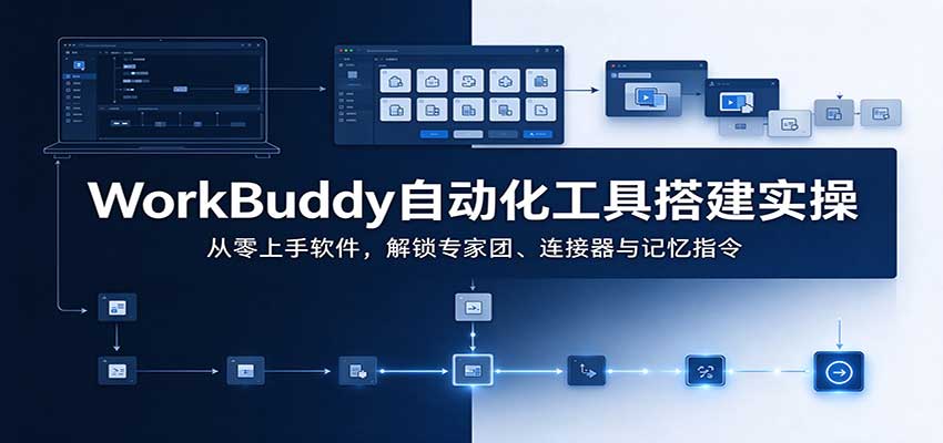 WorkBuddy自动化工具搭建实操：从零上手软件，解锁专家团、连接器与记忆指令-朽念云创