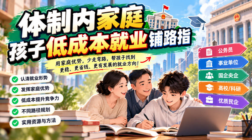 某公众号付费文章：体制内家庭，孩子低成本就业铺路指-朽念云创