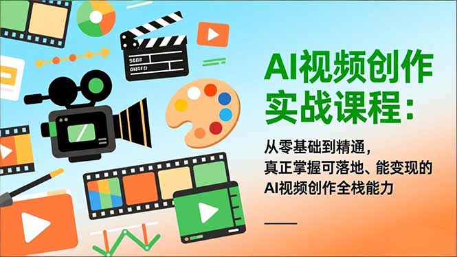 AI视频创作实战课程：从零基础到精通，真正掌握可落地、能变现的AI视频创作全栈能力-朽念云创
