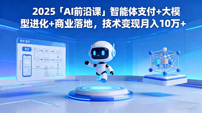 2025「AI前沿课」智能体支付+大模型进化+商业落地，技术变现月入10万+-朽念云创