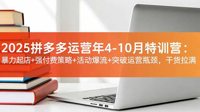 2025拼多多运营年4-10月特训营：暴力起店+强付费策略+活动爆流+突破运营瓶颈，干货拉满-朽念云创