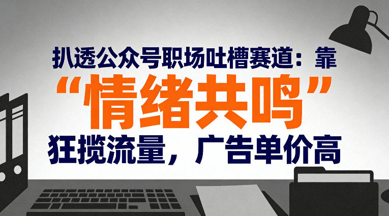 扒透公众号职场吐槽赛道：靠“情绪共鸣”狂揽流量，广告单价高-朽念云创