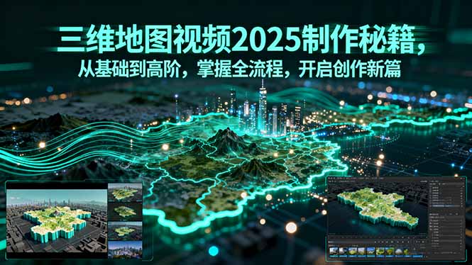 三维地图视频2025制作秘籍，从基础到高阶，掌握全流程，开启创作新篇-朽念云创
