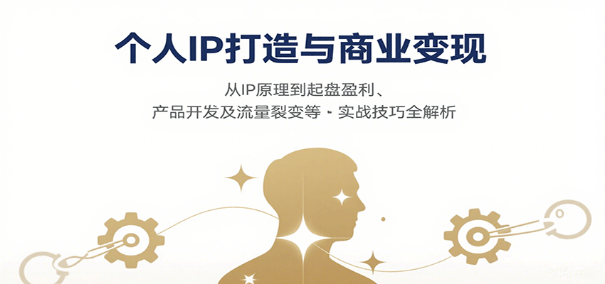 个人IP打造与商业变现，从IP原理到起盘盈利、产品开发及流量裂变等实战技巧全解析-朽念云创