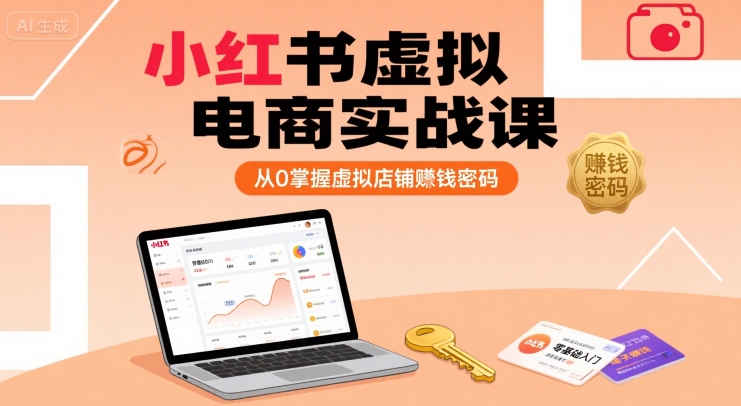小红书虚拟电商实战课，从0掌握虚拟店铺賺钱密码(更新)-朽念云创