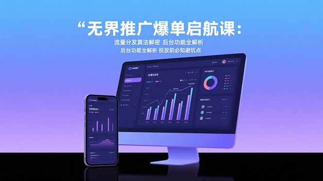 无界推广爆单启航课：流量分发算法解密 后台功能全解析 投放前必知避坑点-朽念云创