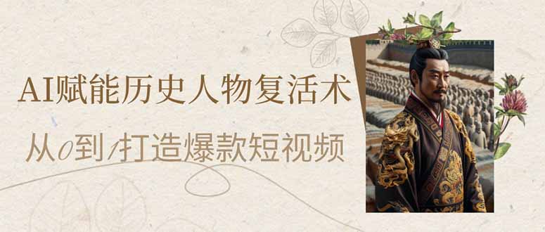 AI赋能历史人物复活术：从0到1打造爆款短视频-朽念云创