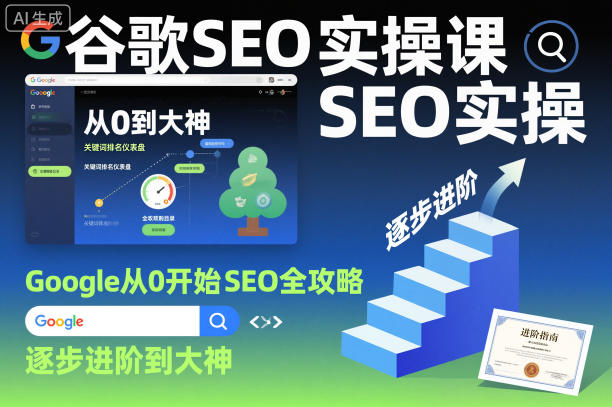 谷歌SEO实操课，Google从0开始SEO全攻略，逐步进阶到大神-朽念云创