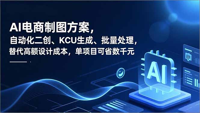 AI电商制图方案，自动化二创、SKU生成、批量处理，替代高额设计成本，单项目可省数千元-朽念云创