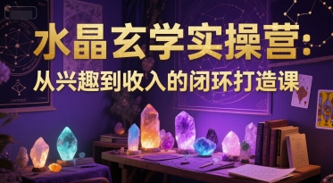 水晶玄学实操营：从兴趣到收入的闭环打造课-朽念云创