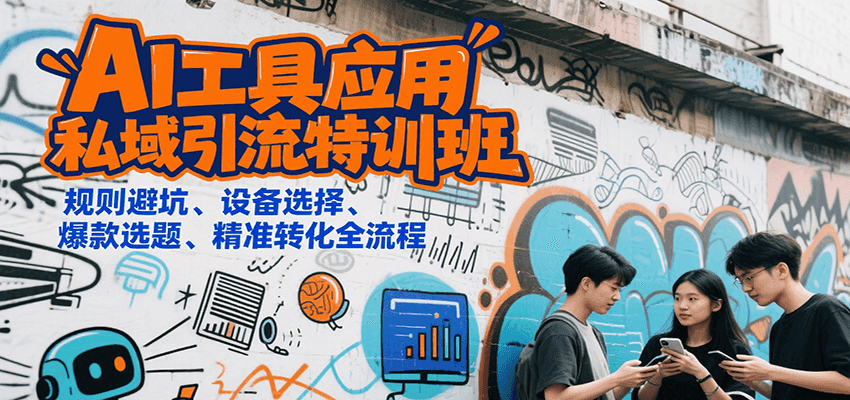 AI工具应用私域引流特训班，规则避坑、设备选择、爆款选题、精准转化全流程-朽念云创