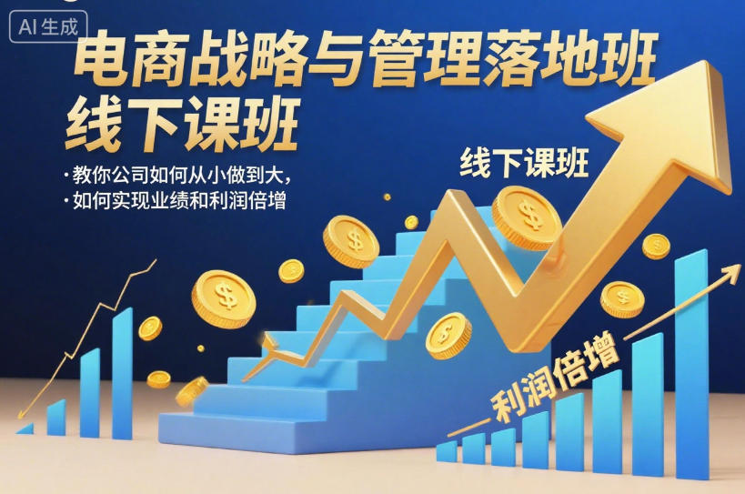 电商战略与管理落地班线下课，教你公司如何从小做到大，如何实现业绩和利润倍增【录音】-朽念云创
