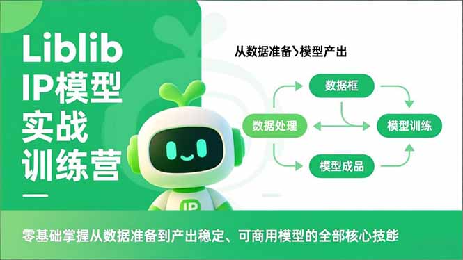 Liblib IP模型实战训练营，零基础掌握从数据准备到产出稳定、可商用模型的全部核心技能-朽念云创