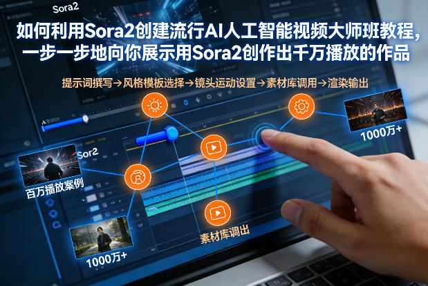 如何利用Sora2创建流行AI人工智能视频大师班，一步一步地向你展示用Sora2创作出千万播放的作品-朽念云创