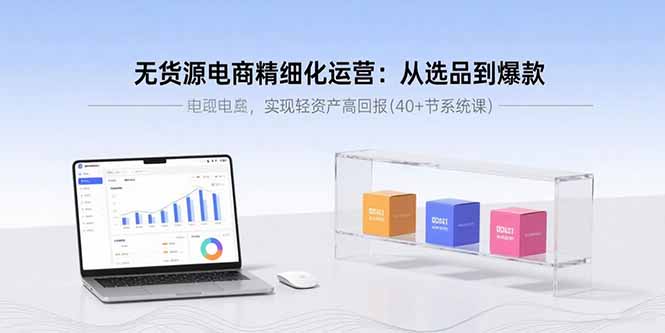 无货源电商精细化运营：从选品到爆款，实现轻资产高回报(40+节系统课-朽念云创