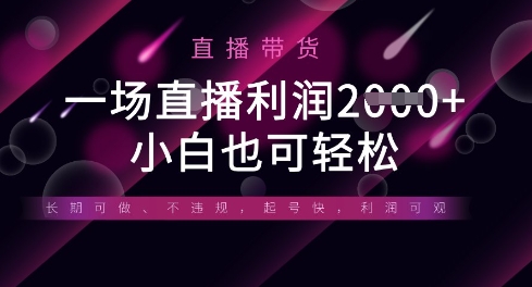半无人直播带货，一场利润数张，适合所有平台玩法，小白也可轻松-朽念云创