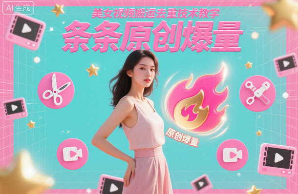 美女视频搬运去重技术教学，条条原创爆量-朽念云创