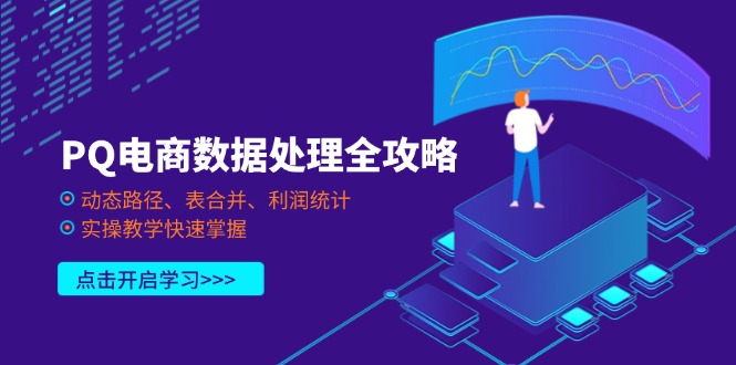 PQ电商数据处理全攻略,动态路径、表合并、利润统计,实操教学快速掌握-朽念云创