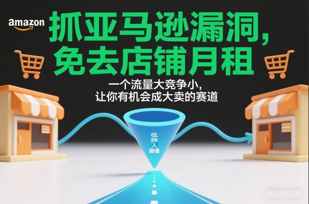 抓亚马逊漏洞，免去店铺月租，一个流量大竞争小，让你有机会成大卖的赛道-朽念云创