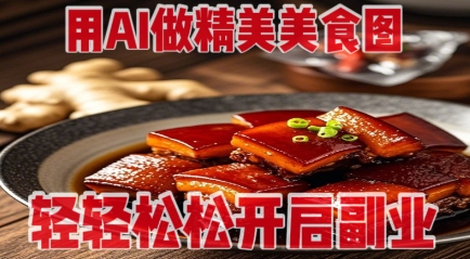 用AI做精美美食图，无需专业设备拍摄，轻轻松松开启副业-朽念云创