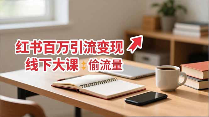 小红书百万引流变现-11月线下大课：分享从0到百万引流路径，手把手教偷流量、拿结果-朽念云创