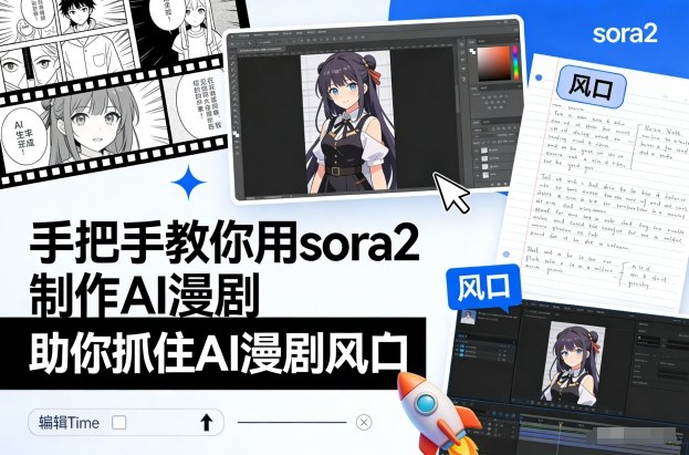 手把手教你用sora2制作AI漫剧,助你抓住AI漫剧风口-朽念云创