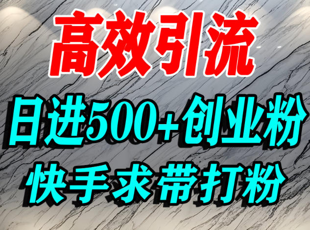 怎么打创业粉？快手求带视角精准引流创业粉，宝妈、学生群体日进500+精准流量-朽念云创