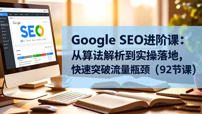 Google SEO进阶课：从算法解析到实操落地，快速突破流量瓶颈(92节课-朽念云创