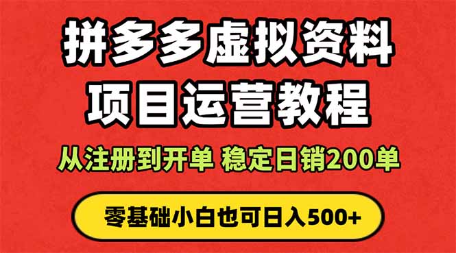 拼多多开店运营课程： 蓝海变现玩法，轻松实现睡后收入 零基础小白也可…-朽念云创