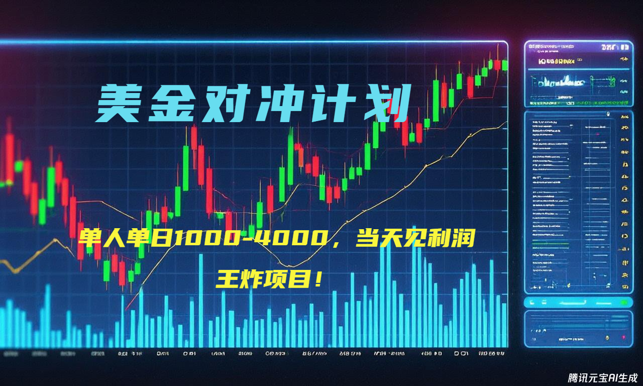 2025年最暴力项目“美金先登计划”最新最强对冲战法，每日实际收益1K-4K-朽念云创