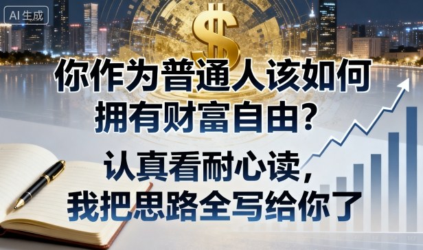 付费文章：你作为普通人该如何拥有财富自由？认真看耐心读，我把思路全写给你了-朽念云创