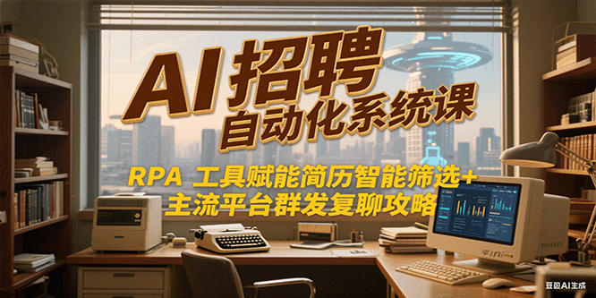 AI招聘自动化系统课，RPA工具赋能简历智能筛选+主流平台群发复聊全攻略-朽念云创