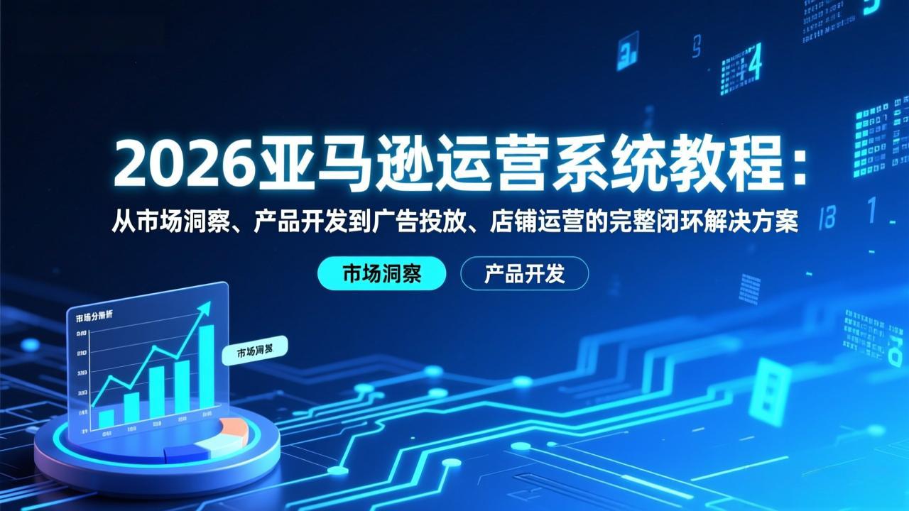 2026亚马逊运营系统教程：从市场洞察、产品开发到广告投放、店铺运营的完整闭环解决方案-朽念云创