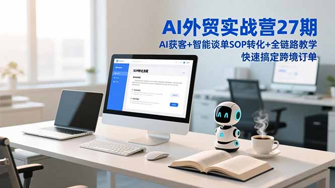 AI外贸实战营27期，AI获客+智能谈单+SOP转化+全链路教学，快速搞定跨境订单-朽念云创