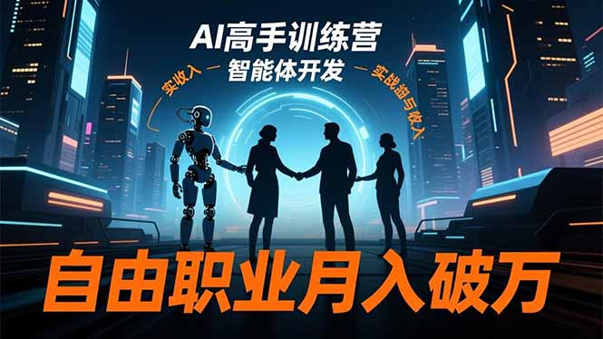 AI高手训练营3.0，ChatGPT，Midjourney，智能体开发，自由职业月入破万-朽念云创