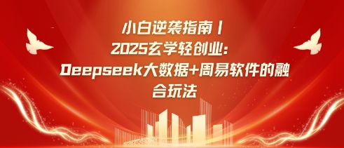 小白逆袭指南，2025玄学轻创业：Deepseek大数据+周易算法的融合玩法-朽念云创