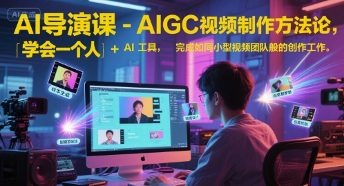 AI导演课-AIGC视频制作方法论，学会一个人+AI工具，完成如同小型视频团队般的创作工作，实现导演梦-朽念云创
