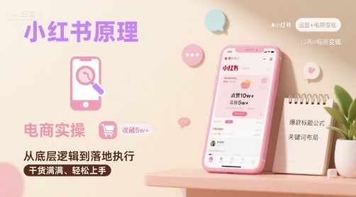 小红书原理以及详细实操流程,小红书电商教程-朽念云创