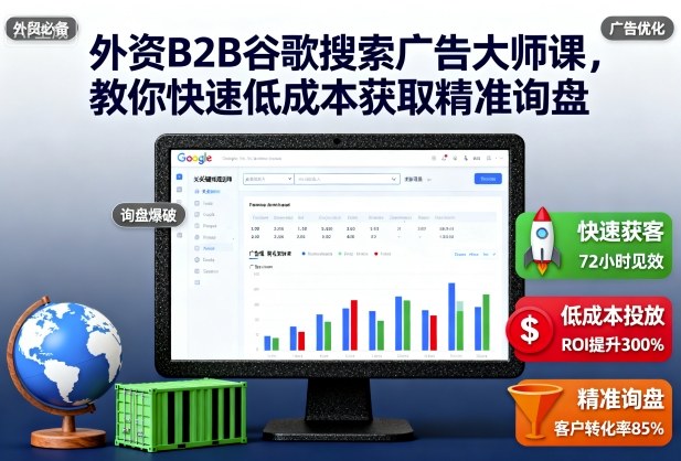外资B2B谷歌搜索广告大师课，教你快速低成本获取精准询盘-朽念云创