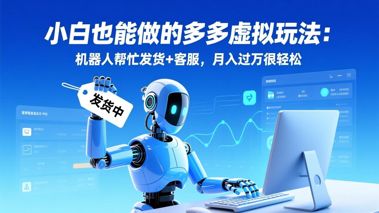 小白也能做的多多虚拟玩法：机器人帮忙发货+客服，月入过万很轻松-朽念云创