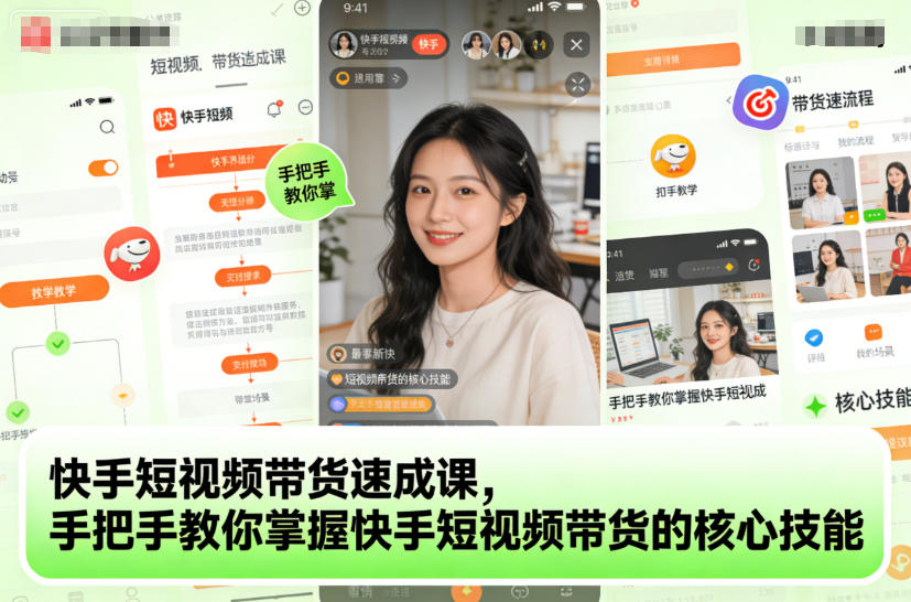 快手短视频带货速成课，手把手教你掌握快手短视频带货的核心技能-朽念云创