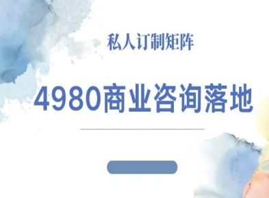 4980商业咨询师落地课程-ip运营高客单教程-朽念云创