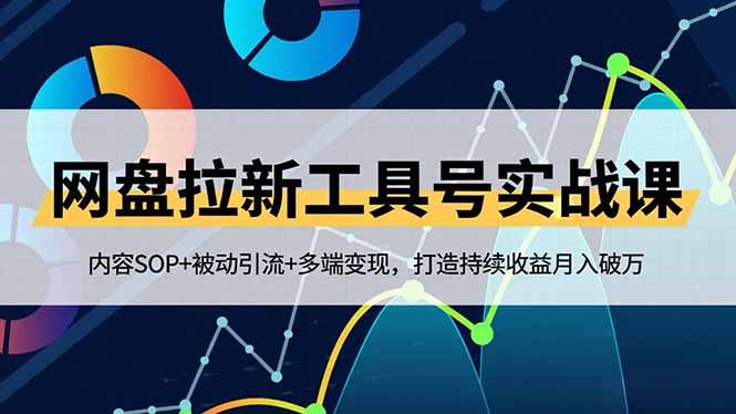 网盘拉新工具号实战课，内容SOP+被动引流+多端变现，打造持续收益月入破万-朽念云创