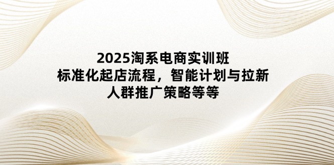 2025淘系电商实训班：标准化起店流程，智能计划与拉新，人群推广策略等等-朽念云创