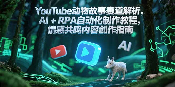 YouTube动物故事赛道解析，AI+RPA自动化制作教程，情感共鸣内容创作指南-朽念云创