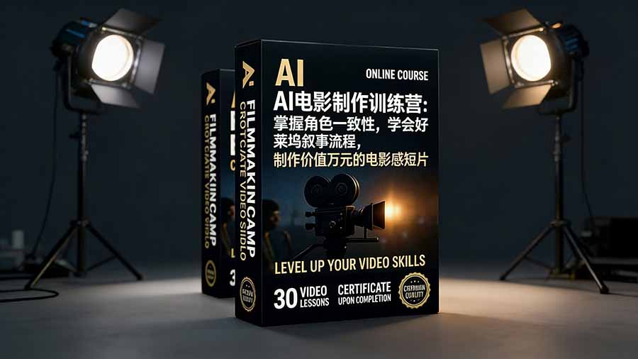 AI电影制作训练营：掌握角色一致性，学会好莱坞叙事流程，制作价值万元的电影感短片-朽念云创
