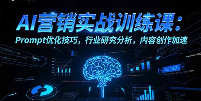AI营销实战训练课：Prompt优化技巧，行业研究分析，内容创作加速-朽念云创