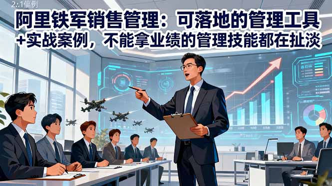 阿里铁军销售管理:可落地的管理工具+实战案例,不能拿业绩的管理都在扯淡-朽念云创