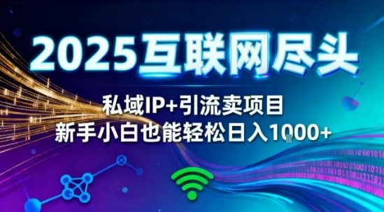 2025网创尽头王炸项目！私域IP+精准引流，新手小白在家躺賺日入1k，零经验也能上手【揭秘】-朽念云创