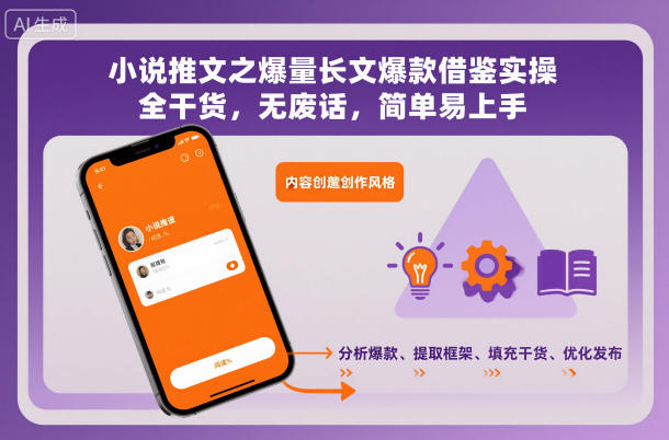 小说推文之爆量长文爆款借鉴实操，全干货，无废话，简单易上手-朽念云创